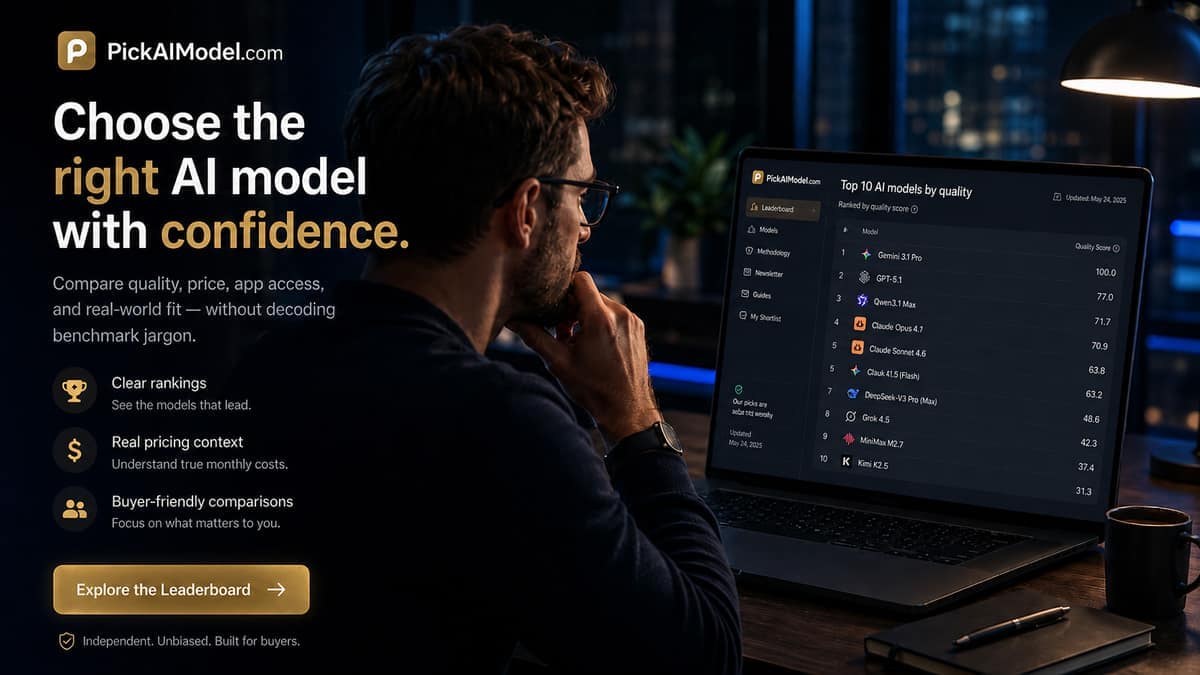 PickAIModel AI model comparison workflow preview